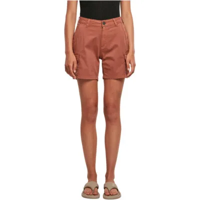Pantaloni Scurti Urban Classics Ladies High Waist Cargo Terracotta