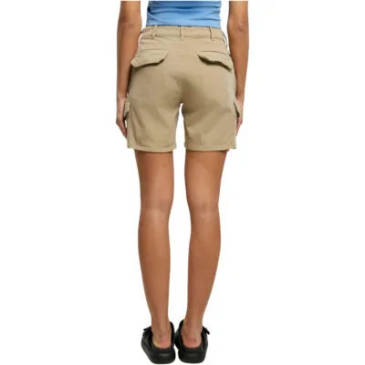 Pantaloni Scurti Urban Classics Ladies High Waist Cargo Unionbeige 1