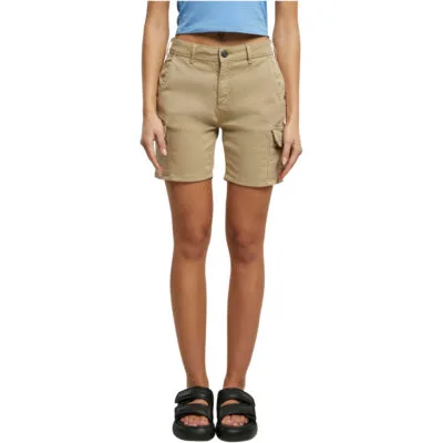 Pantaloni Scurti Urban Classics Ladies High Waist Cargo Unionbeige