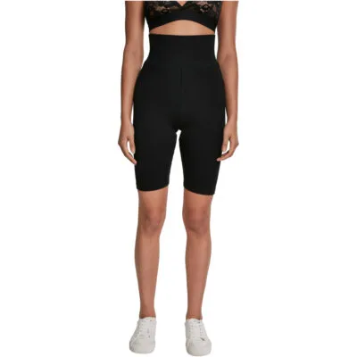 Pantaloni Scurti Urban Classics Ladies High Waist Cycle Black