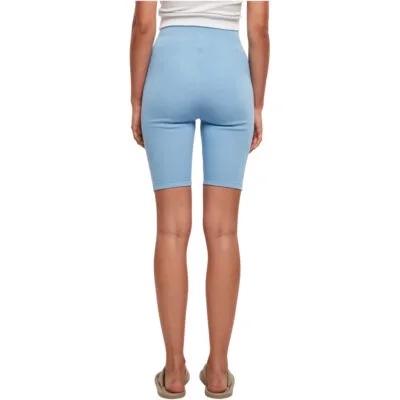Pantaloni Scurti Urban Classics Ladies High Waist Cycle Horizon Blue 1