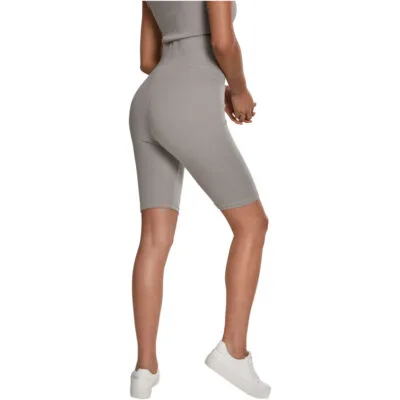 Pantaloni Scurti Urban Classics Ladies High Waist Cycle Horizon Grey 1