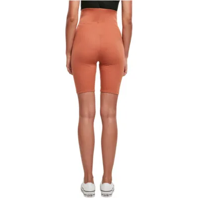Pantaloni Scurti Urban Classics Ladies High Waist Cycle Terracotta 1