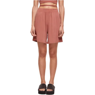 Pantaloni Scurti Urban Classics Ladies Modal Terracotta