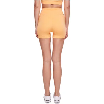 Pantaloni Scurti Urban Classics Ladies Recycled High Waist Cycle Hot Paleorange 1