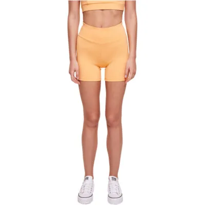 Pantaloni Scurti Urban Classics Ladies Recycled High Waist Cycle Hot Paleorange