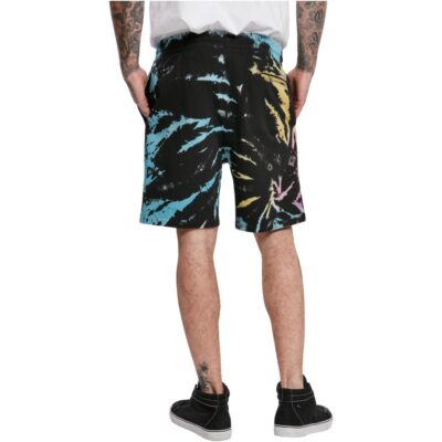 Pantaloni Scurti Urban Classics Tie Dye Sweat Black 1