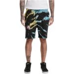 Pantaloni Scurti Urban Classics Tie Dye Sweat Black