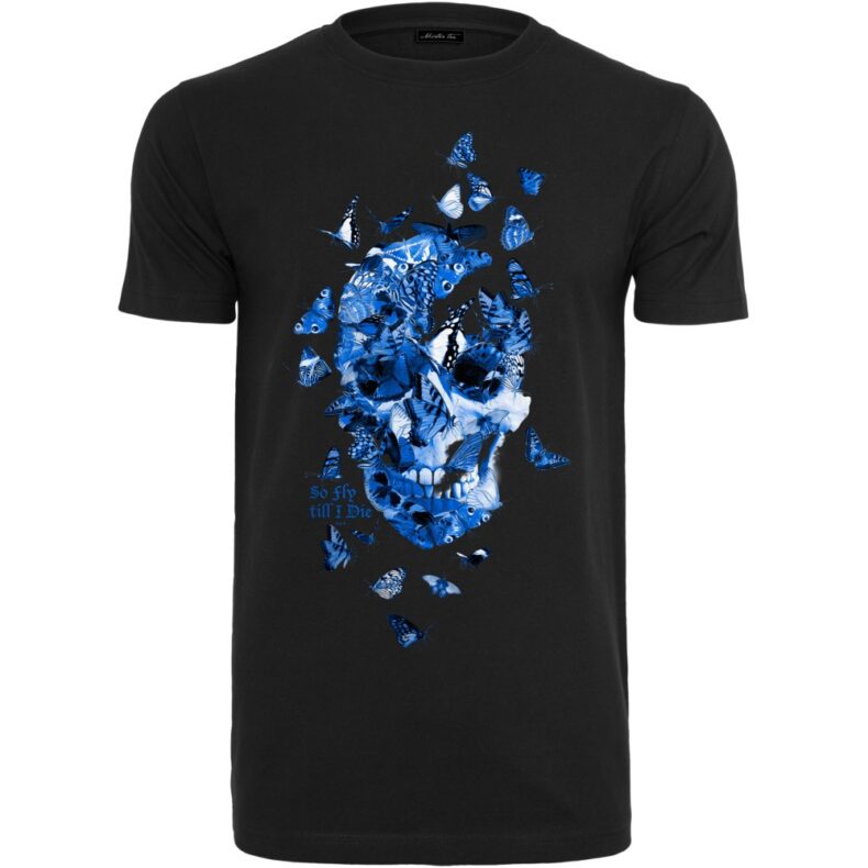 Tricou Mister Tee Butterfly Skull Black