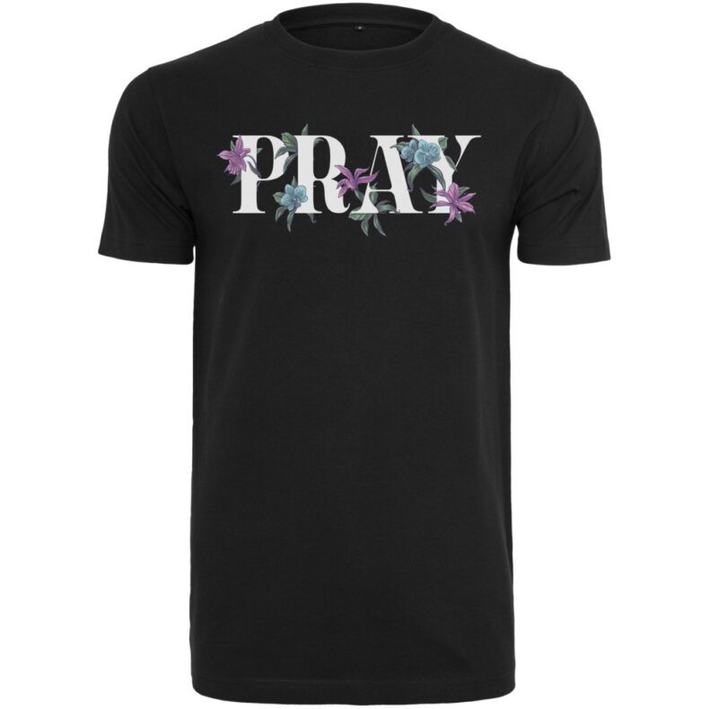 Tricou Mister Tee Flower Pray Black