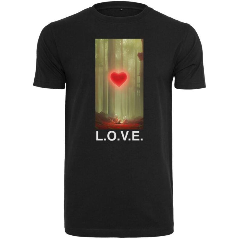 Tricou Mister Tee Wood Love Black