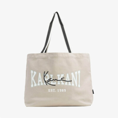 Tote Shopper Bag Karl Kani College Signature Light Sand