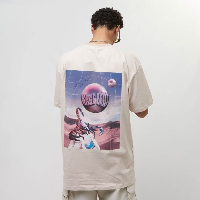 Tricou Karl Kani Small Signature Metaverse Block WhiteTaupe