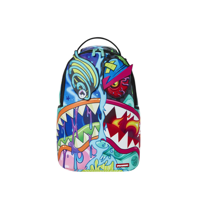 Rucsac Sprayground Crazy Shark Split DLXSV With Removable Eyes 4