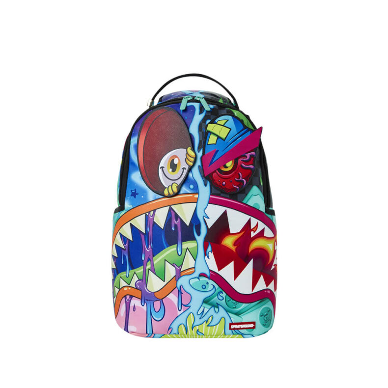 Rucsac Sprayground Crazy Shark Split DLXSV With Removable Eyes 5