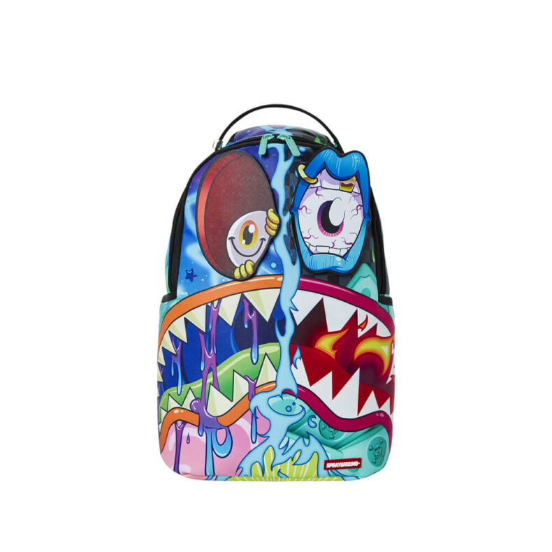 Rucsac Sprayground Crazy Shark Split DLXSV With Removable Eyes 6