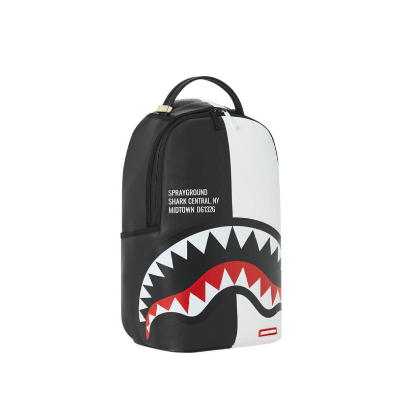 Rucsac Sprayground Shark Central 2.0 Split Black White DLXSV 1