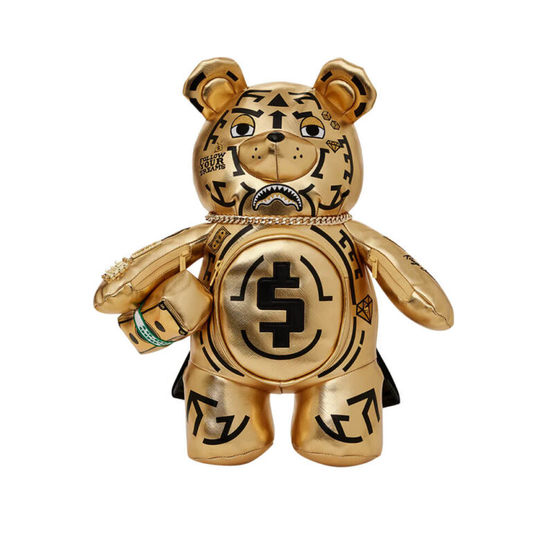 Rucsac Sprayground AI Tribal Gold Medium Money Teddy Bear