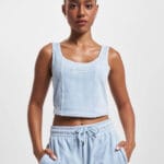 Corset Karl Kani Signature Corduroy Top light blue
