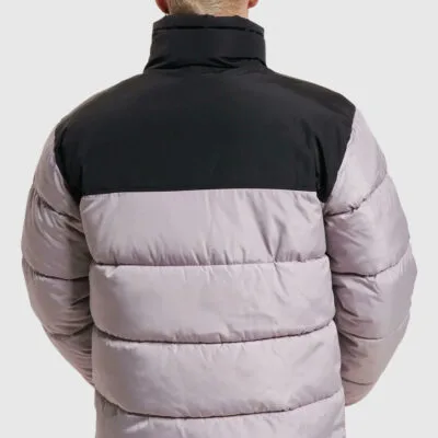 Geaca Karl Kani Retro Essential Puffer Light Grey 8