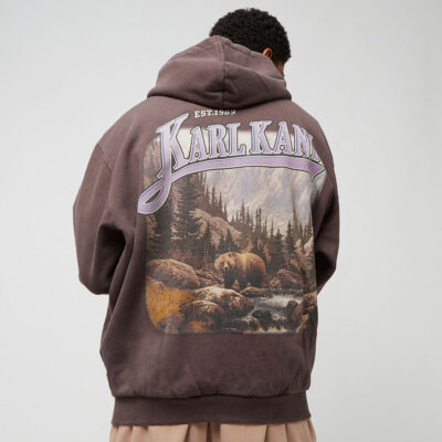 Hanorac Karl Kani Small Signature OS Washed Heavy Sweat Landscape Brown
