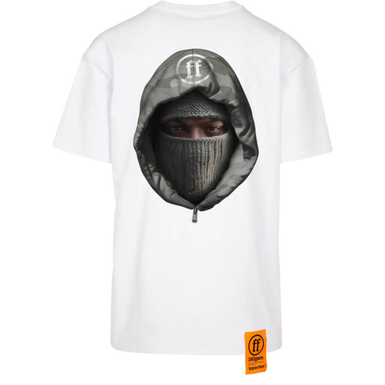 Tricou Forgotten Faces Hooded Heavy Oversized White 1