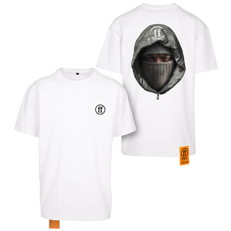 Tricou Forgotten Faces Hooded Heavy Oversized White