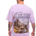 Tricou Karl Kani Small Signature Washed Heavy Jersey Landscape Light Purple