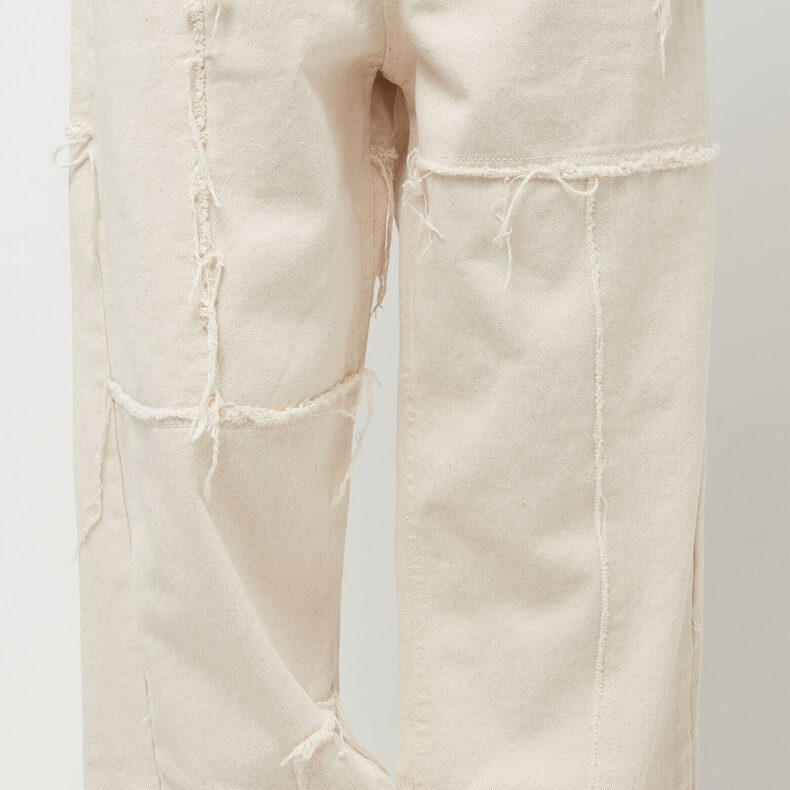 Pantaloni Karl Kani OG Baggy Five Pocket Patchwork Off White 4