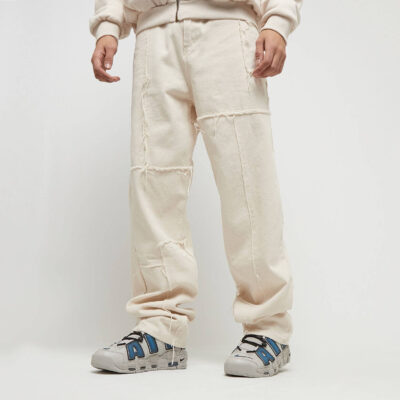 Pantaloni Karl Kani OG Baggy Five Pocket Patchwork Off White