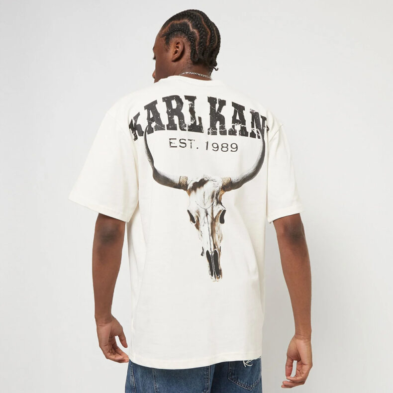 Tricou Karl Kani Small Signature Washed Heavy Jersey Skull Tee white