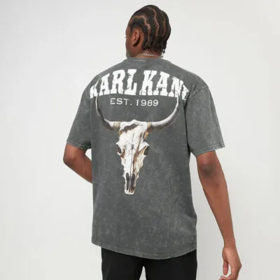 Tricou Karl Kani Washed Heavy Jersey Skull Tee Anthracite