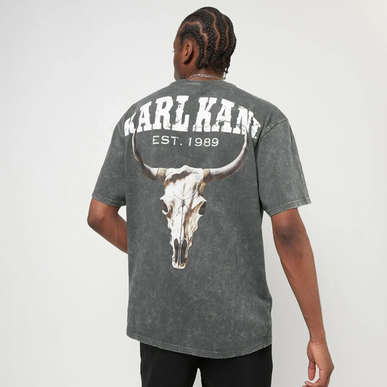 Tricou Karl Kani Washed Heavy Jersey Skull Tee Anthracite