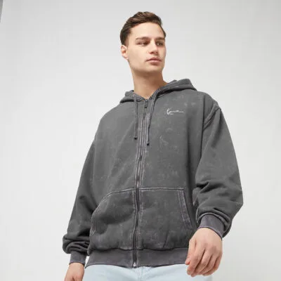 Hanorac Karl Kani Chest Signature OS Washed Full Zip Skull Anthracite 1