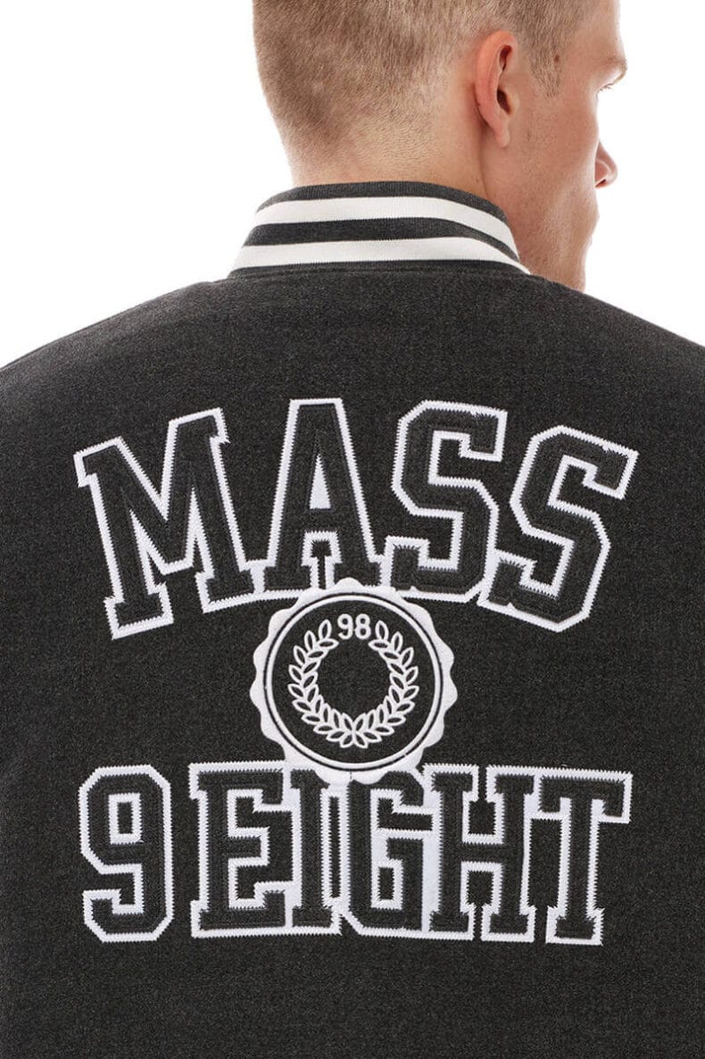 Geaca Mass Denim Athletic Baseball Jacket dark heather grey 3