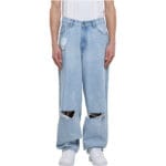 Blugi Urban Classics Heavy Ounce Knee Cut Baggy Fit Blue