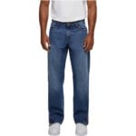 Blugi Urban Classics Heavy Ounce Straight Fit Zipped Mid Blue