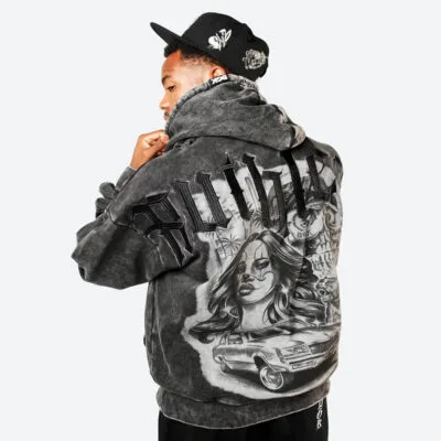 Hanorac DGK Con Safos Washed Black