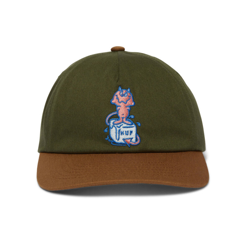 Sapca HUF Melt 5 Panel Snapback Green 1