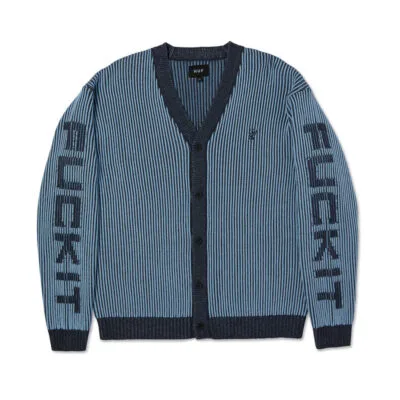 Cardigan HUF Repeater Washed Blue 1