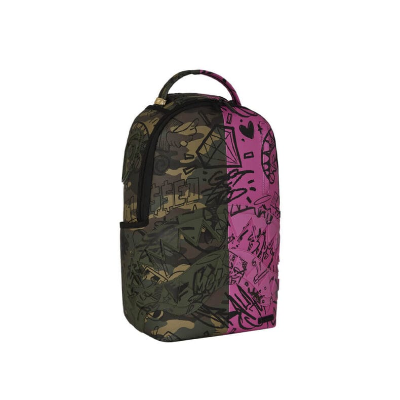 Rucsac Sprayground Split Pink And Camo DLX 1
