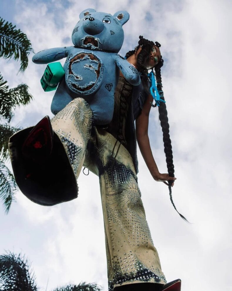 Rucsac Sprayground Denim Shark Moneybear Teddy Bear 6