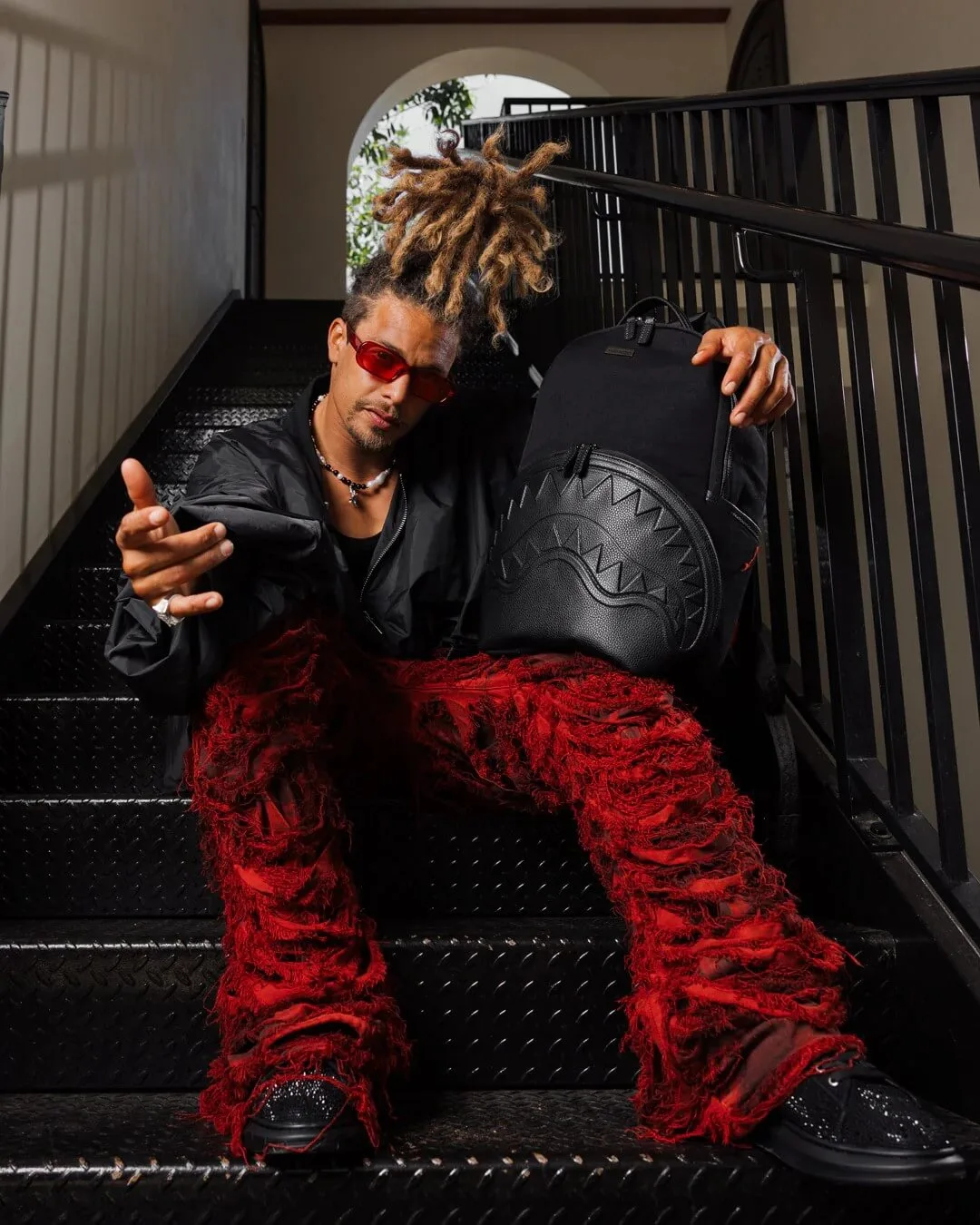 Rucsac Sprayground Shark Pocket Canvas 12