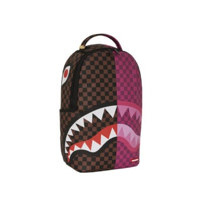 Rucsac Sprayground Split Sip Pink Check DLXSV 1